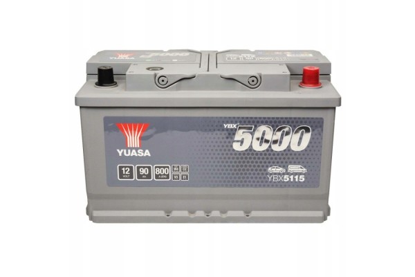 CAR BATTERY YUASA YBX5115 12V 90AH 800A P Catalog number of the part YBX5115