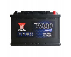 CAR BATTERY YUASA AGM START STOP 70AH 760A YBX9096