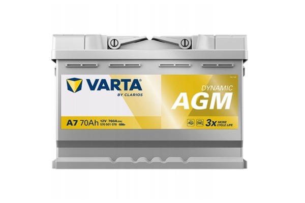 BATTERY VARTA E39 AGM 70AH A7 START STOP NEW MODEL SMOKE SLI Part manufacturer Varta