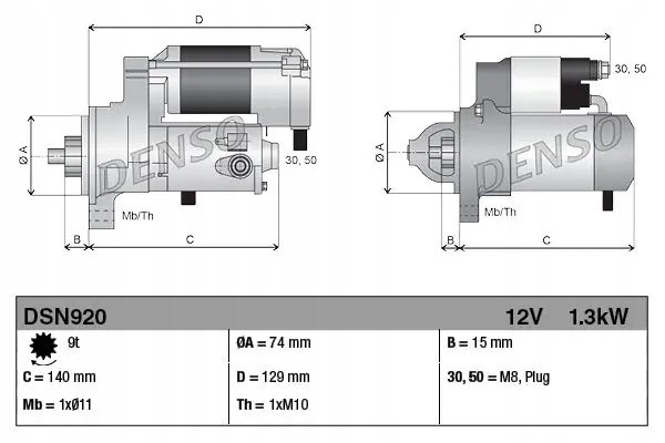 STARTER DSN920 DENSO Part manufacturer Denso
