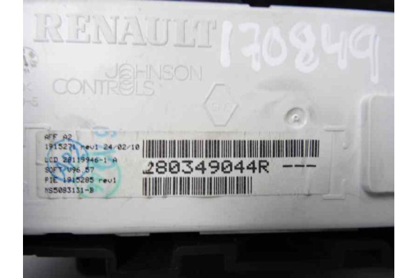 280349044R PANTALLA MULTIFUNCION RENAULT MEGANE III BERLINA 5P Expression 2010 280349044R 170849 RENAULT - 2