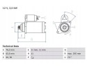 Starter 12V 2kW AUDI A3 TT SEAT ALTEA ALT Car type cargo vans passenger cars
