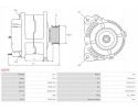 A2076 AS PL ALTERNATOR Catalog number of the original NISSAN 23100 0E400 NISSAN 23100 0E402 NISSAN 231000E402EP NISSAN 23100 0E4