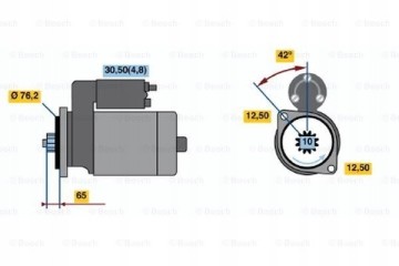 Motor de arranque Bosch 0 001 123 014 para VW 2.0 TDI Golf V