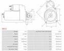 NEW MESSEY FERGUSON STARTER MF SERIES 3 6 8 Quality of parts according to GVO Q original with factory logo OEM OES
