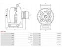 ALTERNATOR 120A A6077PR AS PL FIAT Car type buses cargo vans passenger cars