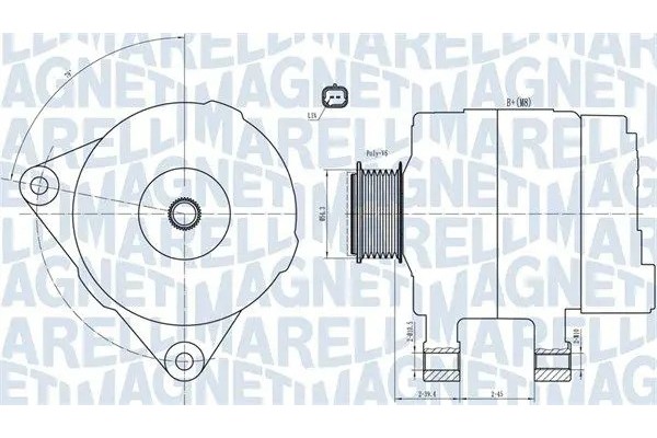 ALTERNATOR 063732033010 MAGNETI MARELLI Packaging status original