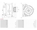 Alternator AS PL A3274PR Catalog number of substitutes AS PL ACH9009S BTS Turbo G107339 BTS Turbo G107340 BTS Turbo G107849 BTS 
