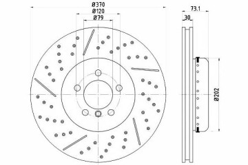 TEXTAR BRAKE DISC BMW P 3 4 11 PERFORATED Catalog number of the part 92265425