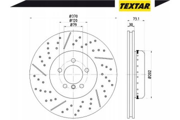TEXTAR BRAKE DISC BMW P 3 4 11 PERFORATED Quality of parts according to GVO P replacement with original quality