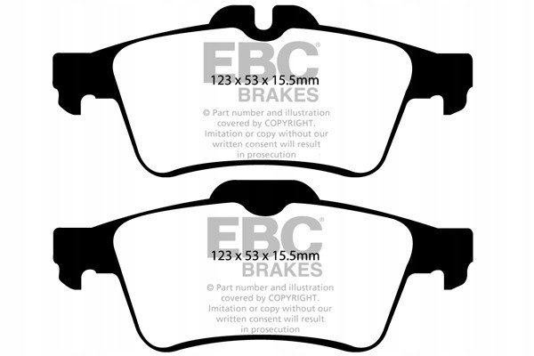 Brake pads YELLOWSTUFF EBC Cadillac BLS Citroen C5 Ford C Max MK1 MK2 Catalog number of the part DP41749R