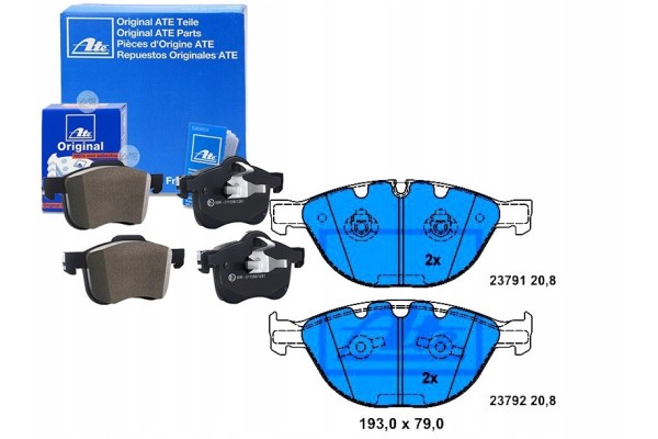 Front brake pads ATE 13 0460 7210 2 Product weight with unit packaging 2 kg