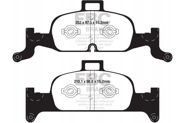 YELLOWSTUFF Brake Pads EBC Brakes Audi A4 B9 A4 quattro B9 A4 Allroad Part manufacturer EBC