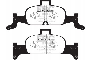 YELLOWSTUFF Brake Pads EBC Brakes Audi A4 B9 A4 quattro B9 A4 Allroad Part manufacturer EBC