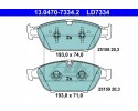 BRAKE PADS FRONT ATE CERAMIC AUDI A6 14 Catalog number of the part 13 0470 7334 2
