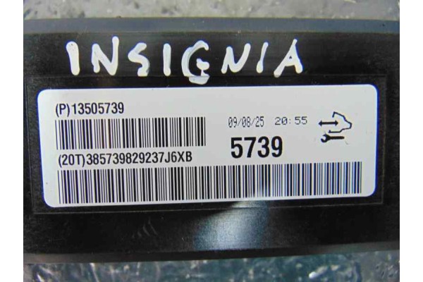 13505739 CAJA RELES / FUSIBLES OPEL INSIGNIA SPORTS TOURER Sport 2009 13505739 179315 OPEL - 2