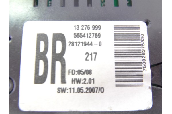 13276999 PANTALLA MULTIFUNCION OPEL ASTRA H TWIN TOP Cosmo 2008 13276999 210973 OPEL - 1