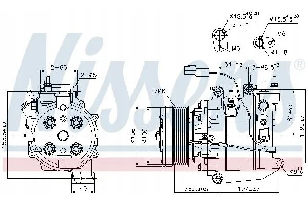 COMPRESSOR AIR CONDITIONING COMPRESSOR 89246 NISSENS Catalog number of substitutes Airstal 10 0840 Airstal 102 0015 Airstal 102 