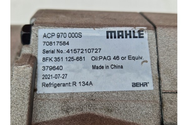 SPRINTER 906 Air conditioning compressor COMPRESSOR PUMP Mahle ACP 970 000S NEW Quality of parts according to GVO Q original wit