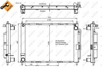 NRF 350057 Condenser air conditioning Catalog number of the part 350057