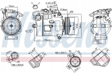 Compressor air conditioning NISSENS 89116 Part manufacturer Nissens