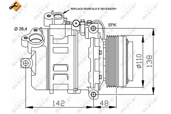 NRF 32123 air conditioning compressor Catalog number of the part 32123