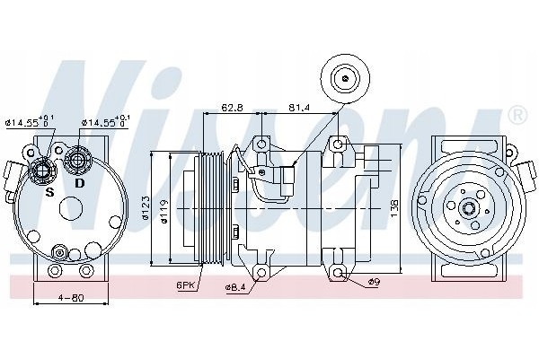 COMPRESSOR AIR CONDITIONING COMPRESSOR 89070 NISSENS Quality of parts according to GVO Q original with factory logo OEM OES