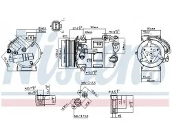 Compresor de aire acondicionado Nissens 890210