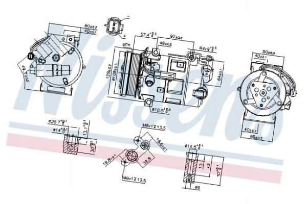 Nissens 890210 Compressor air conditioning Part manufacturer Nissens