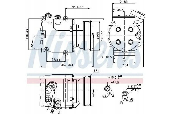 COMPRESSOR AIR CONDITIONING COMPRESSOR 89233 NISSENS Car type cargo vans passenger cars