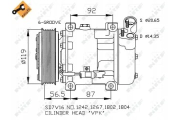 COMPRESSOR AIR CONDITIONING COMPRESSOR 32270 NRF Quality of parts according to GVO Q original with factory logo OEM OES
