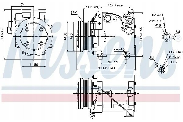 COMPRESSOR AIR CONDITIONING COMPRESSOR 89227 NISSENS Quality of parts according to GVO Q original with factory logo OEM OES