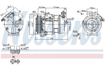 Compressor air conditioning NISSENS 89397 Part manufacturer Nissens