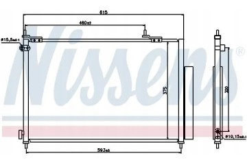 CONDENSER AIR CONDITIONING COOLER 940062 NISSENS Product weight with unit packaging 5 kg