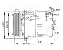 COMPRESSOR AIR CONDITIONING COMPRESSOR 32191 NRF FIAT