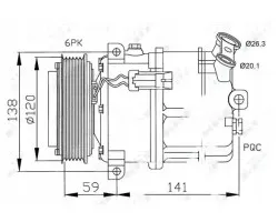 Compresor de aire acondicionado NRF 32191