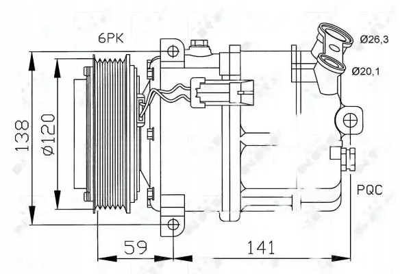 COMPRESSOR AIR CONDITIONING COMPRESSOR 32191 NRF FIAT
