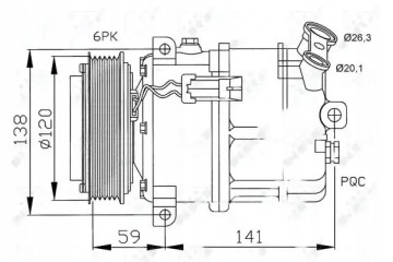 COMPRESSOR AIR CONDITIONING COMPRESSOR 32191 NRF FIAT