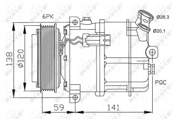 COMPRESSOR AIR CONDITIONING COMPRESSOR 32191 NRF FIAT Packaging status original