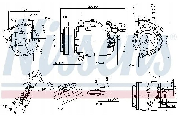 COMPRESSOR AIR CONDITIONING COMPRESSOR 890071 NISSENS Car type passenger cars