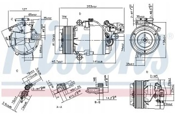 COMPRESSOR AIR CONDITIONING COMPRESSOR 890071 NISSENS Car type passenger cars