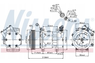 Compressor air conditioning NISSENS 89159 Part manufacturer Nissens