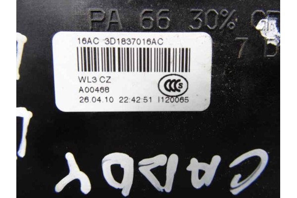 3D1837016AC CERRADURA PUERTA DELANTERA DERECHA VOLKSWAGEN CADDY (2K)(02.2004) Tramper 2010 3D1837016AC 164770 VOLKSWAGEN - 3