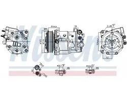 Compresor de aire acondicionado NISSENS 89398