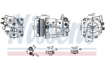AIR CONDITIONING COMPRESSOR TYPE SANDEN CITROEN C5 08 C6 05 11 PEUGEOT 407 05