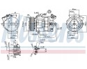 Compressor air conditioning NISSENS 890138 Part manufacturer Nissens