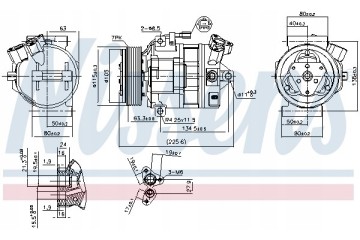 Compressor air conditioning NISSENS 890138 Part manufacturer Nissens