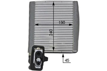 Evaporator air conditioning MAHLE AE 119 000P Product weight with unit packaging 6 kg