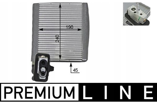 Evaporator air conditioning MAHLE AE 119 000P Catalog number of substitutes AKS DASIS 820379N SRLine 32X1P8 1S WILMINK GROUP WG2