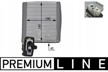 Evaporator air conditioning MAHLE AE 119 000P Catalog number of substitutes AKS DASIS 820379N SRLine 32X1P8 1S WILMINK GROUP WG2